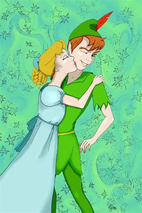 wendy and peter pan kiss